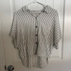 Aeropostale White and Black Striped Shirt